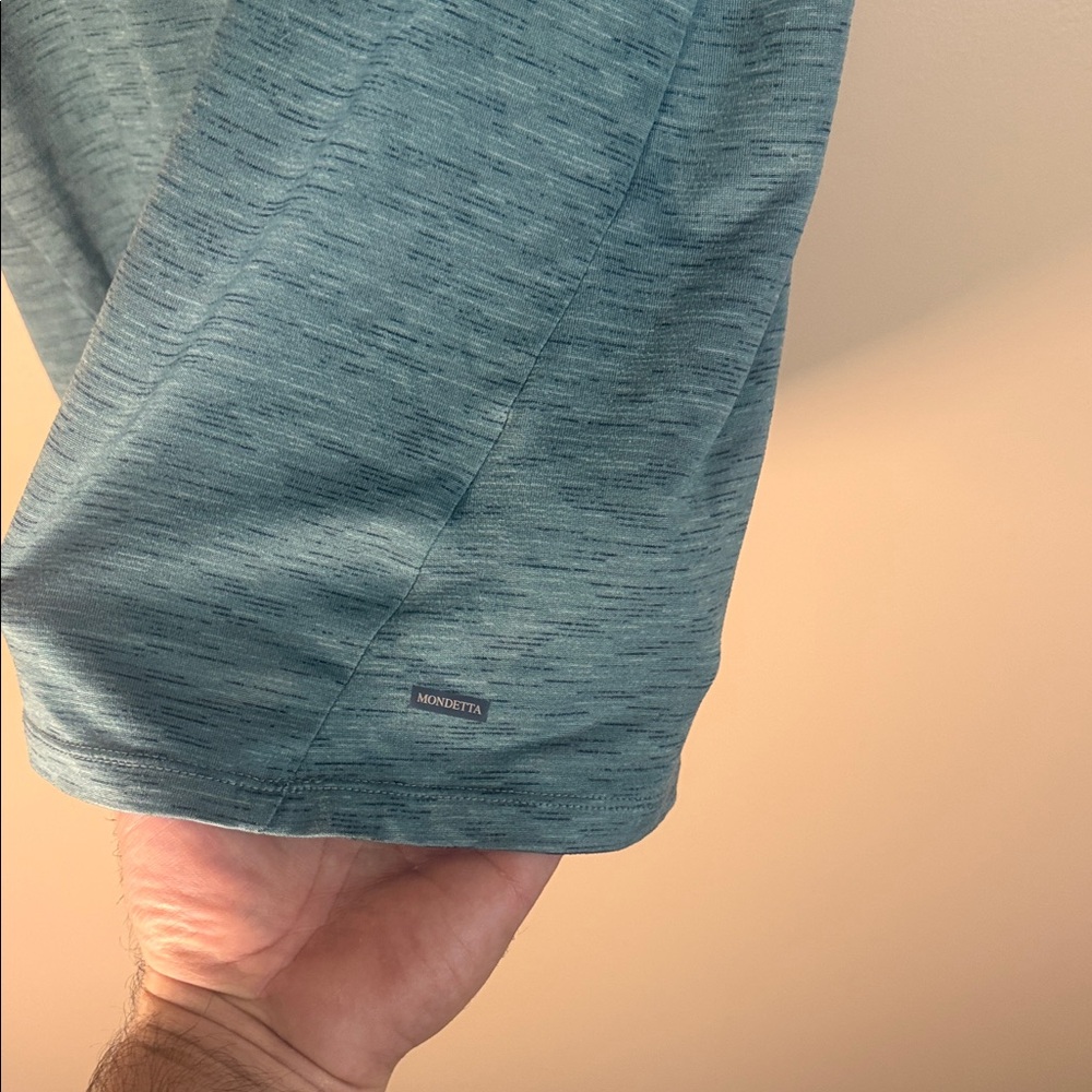 Mondetta Men's Teal Heather Short Sleeve Crew Shirt - Picture 6 of 7